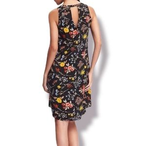 Old Navy Artsy Boho Black Floral Sleeveless Midi Shift Dress, Size XS